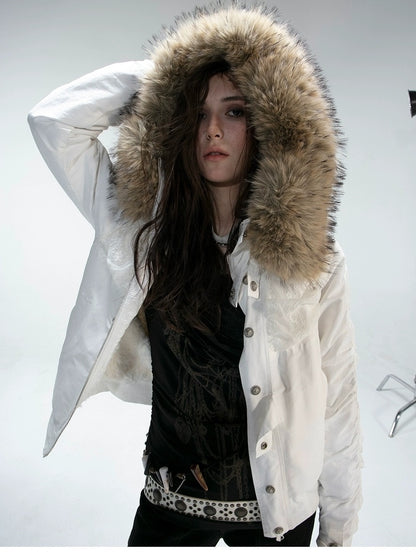 DoublePunch Hand Painted Punk Lace Drawstring Slim Long Sleeve Women Cotton Blend T-Shirt