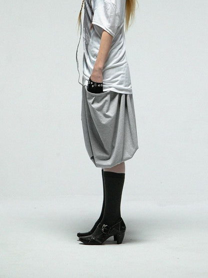 DoublePunch Heather Gray Harem Lantern Pocket Women&