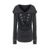DoublePunch_Heather_Gray_Metal_Buckle_Hooded_Drape_Collar_Women&