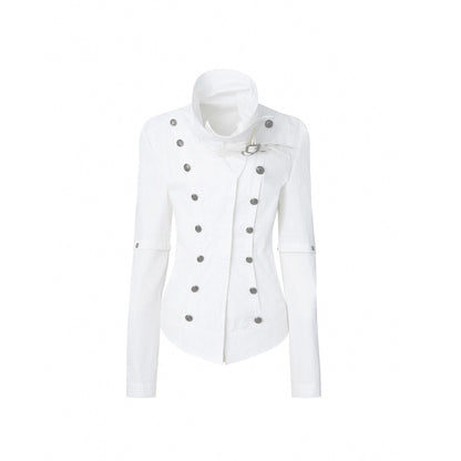 DoublePunch_High_Collar_Metal_Buckle_Vintage_Windproof_Padded_Women&