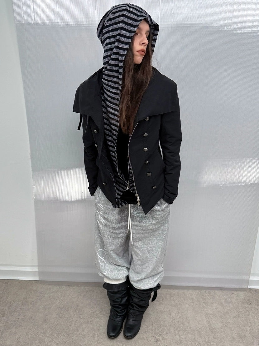 DoublePunch High Stretch Printed Patchwork Sport Relaxed Straight Leg Women Cotton Pants