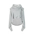 DoublePunch_Hooded_Asymmetric_Short_Cotton_Women&
