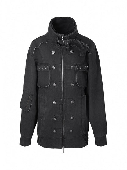 DoublePunch Insulated Utility Loose Fit Drop Shoulder Cotton Mid Length Women Jacket