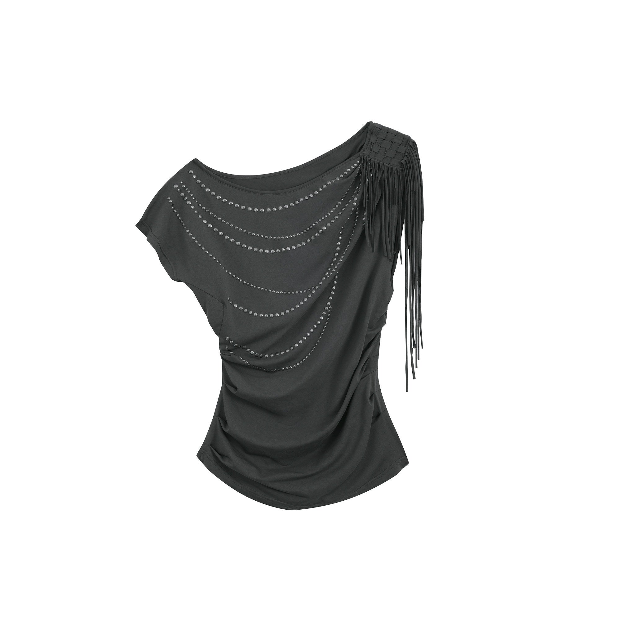DoublePunch_Off_Shoulder_Fringe_Batwing_Rhinestone_Women&