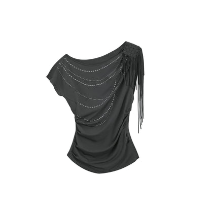 DoublePunch_Off_Shoulder_Fringe_Batwing_Rhinestone_Women&