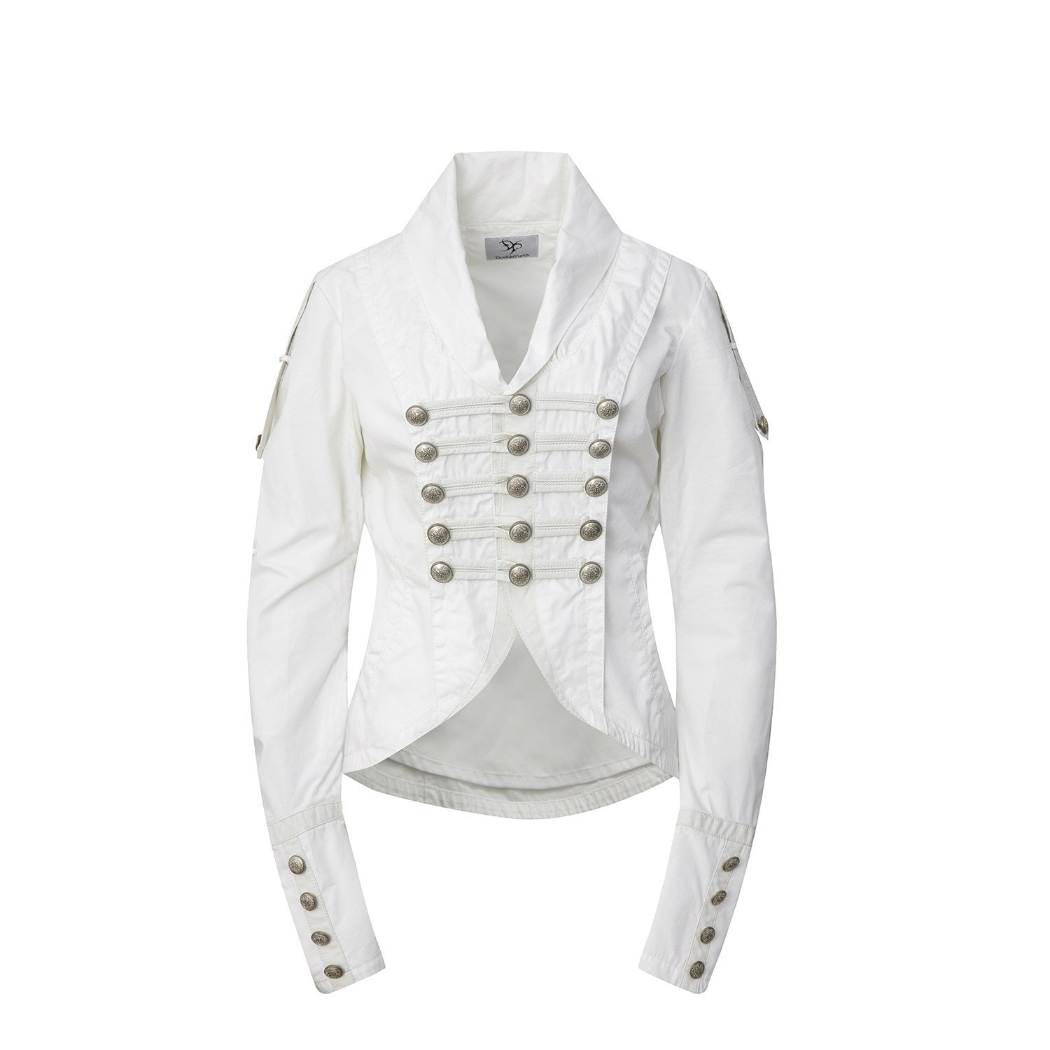 DoublePunch_Patch_Leather_Double_Breasted_Small_Lapel_Women&