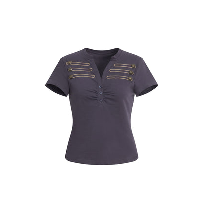 DoublePunch_Retro_Embroidered_Metal_Button_Henley_Slim_Women&