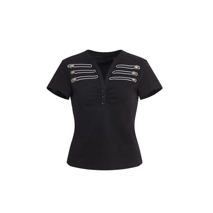 DoublePunch_Retro_Embroidered_Metal_Button_Henley_Slim_Women&