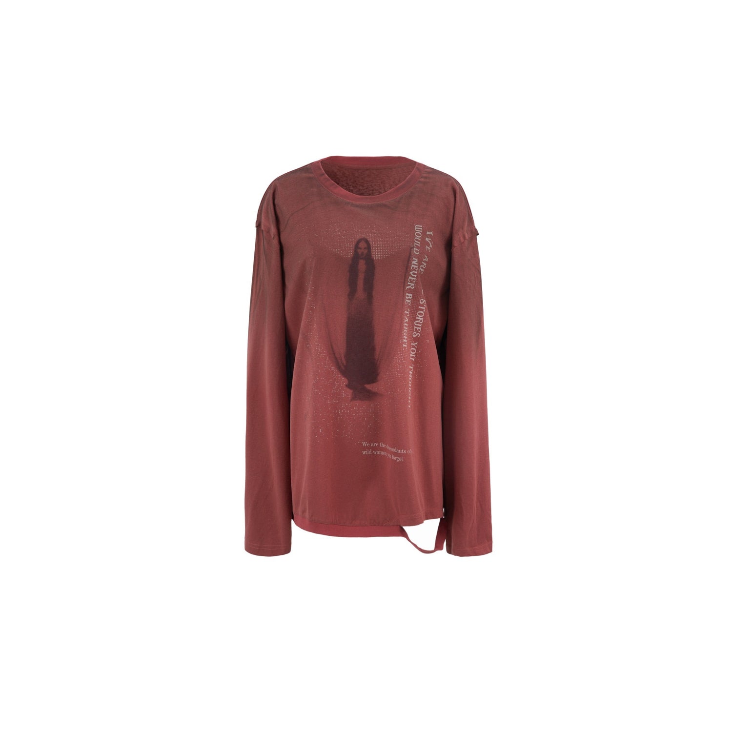 DoublePunch_Retro_Maroon_Distressed_Handpainted_Print_Women&