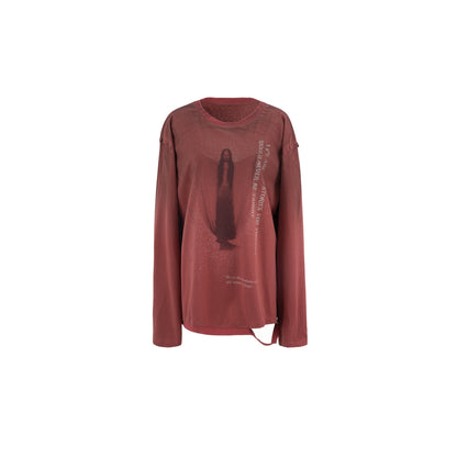 DoublePunch_Retro_Maroon_Distressed_Handpainted_Print_Women&