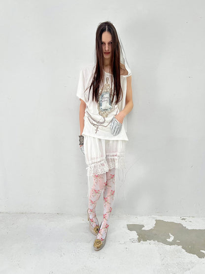 DoublePunch Rhinestone Print Hooded Batwing Women&