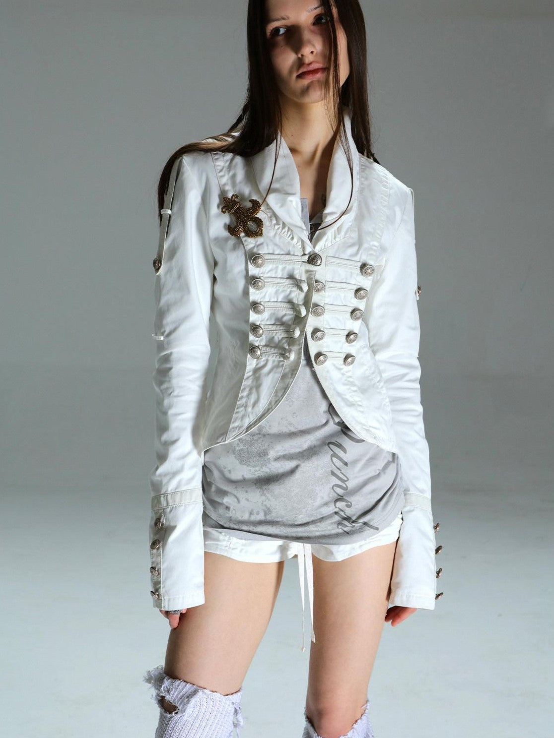 DoublePunch Ripped Punk Printed Slim Women&
