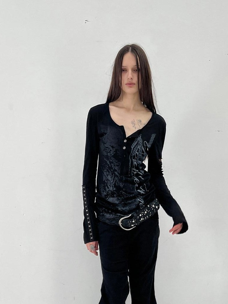 DoublePunch Ripped Punk Printed Slim Women&