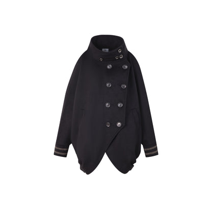 DoublePunch_Romantic_Double_Breasted_Loose_Stand_Collar_Women&