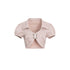 DoublePunch_Satin_V-neck_Metal_Button_Layered_Puff_Sleeve_Women&