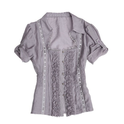 DoublePunch_Sheer_Lettuce_Edge_Square_Neck_Puff_Sleeve_Court_Doll_Women&