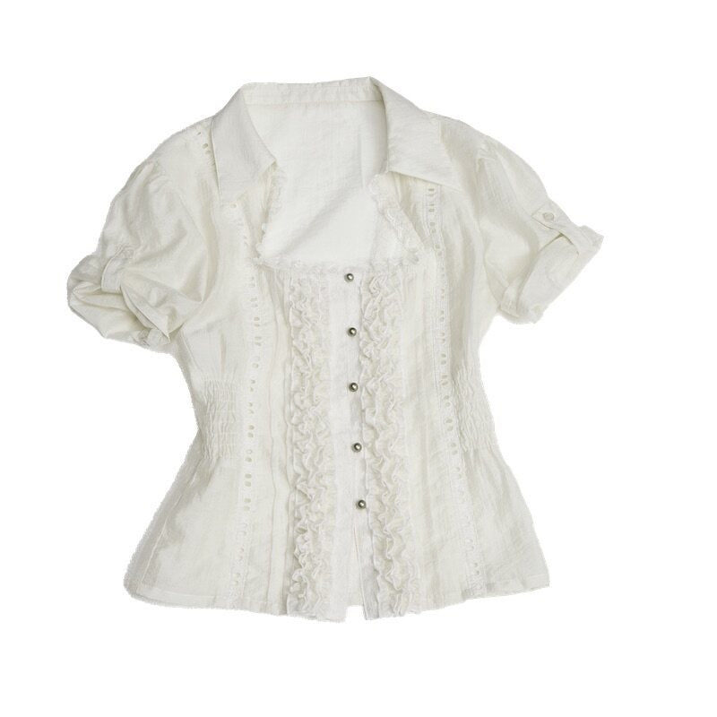 DoublePunch_Sheer_Lettuce_Edge_Square_Neck_Puff_Sleeve_Court_Doll_Women&