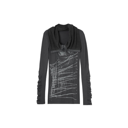 DoublePunch_Soft_Breathable_Cotton_Slim_Fit_Cowl_Neck_Tie_Print_Women_Long_Sleeve_T-Shirt_MISSTT