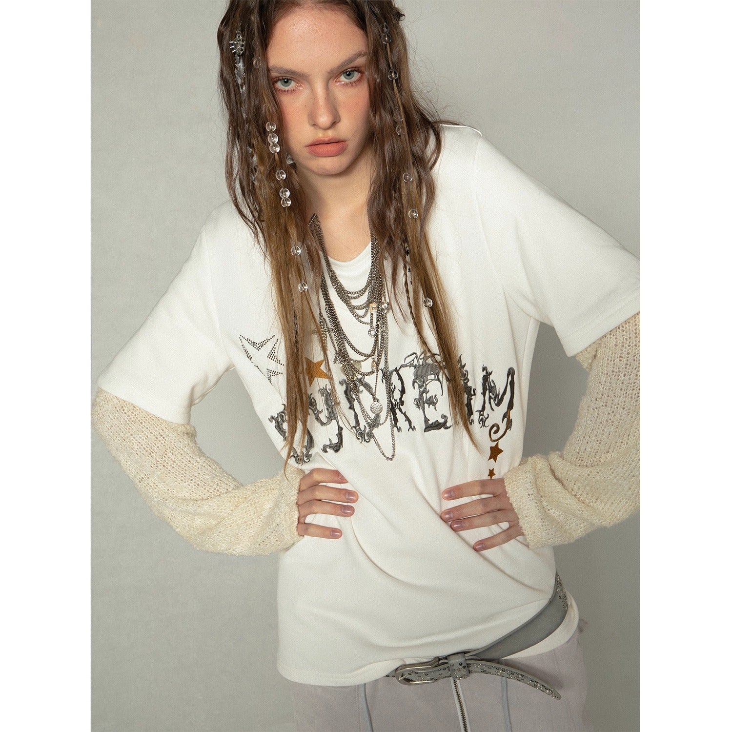 DoublePunch_Soft_Cotton_Two_Piece_Casual_Relaxed_Women_Cream_Caramel_Matching_Skirt_Hoodies_MISSTT