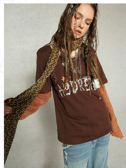 DoublePunch Soft Cotton Two Piece Casual Relaxed Women Cream Caramel Matching Skirt Hoodies