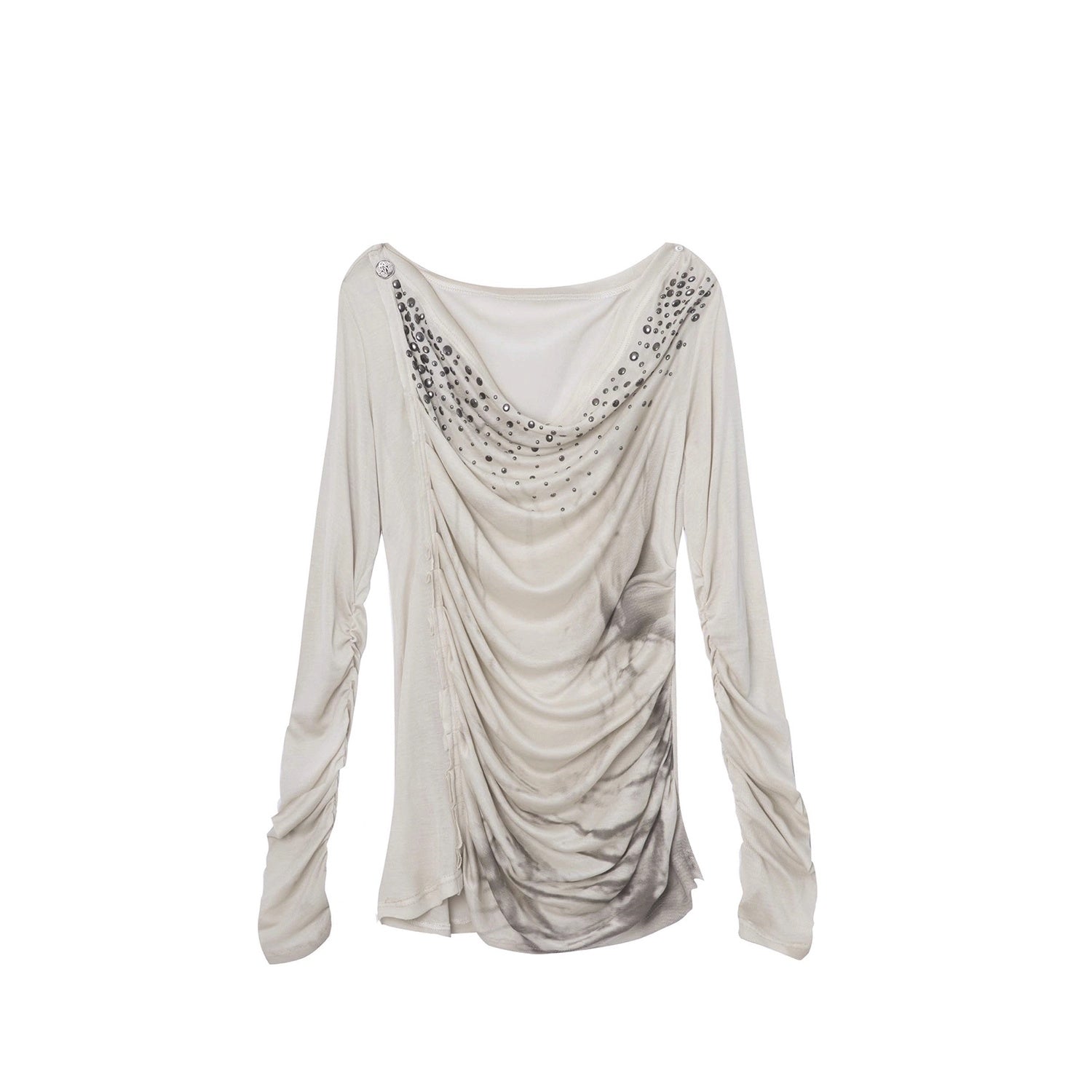 DoublePunch_Soft_Lyocell_Slim_Fit_Asymmetric_Shoulder_Rhinestone_Print_Long_Sleeve_T-Shirt_MISSTT