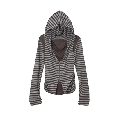 DoublePunch_Soft_Vintage_Layered_Hooded_Long_Sleeve_Women_Striped_Patchwork_Hoodies_MISSTT