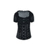 DoublePunch_Square_Neck_Lace_Trim_Princess_Sleeves_Cinched_Waist_Women&
