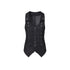 DoublePunch_V-neck_Lapel_Metal_Double_Row_Buttons_Zipper_Slim_Women&