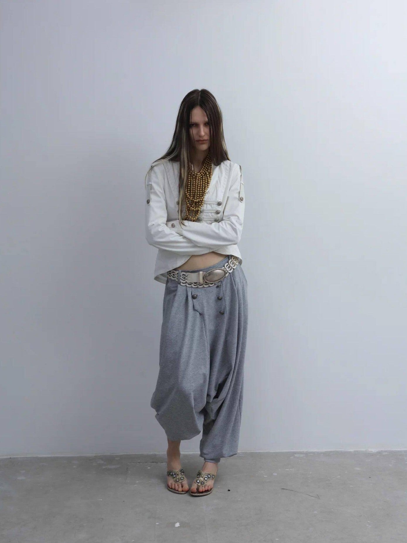 DoublePunch Vintage Equestrian Low Crotch Knit Structured Women&
