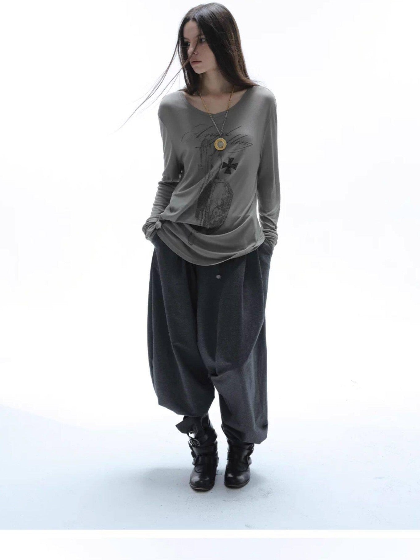 DoublePunch Vintage Equestrian Low Crotch Knit Structured Women&