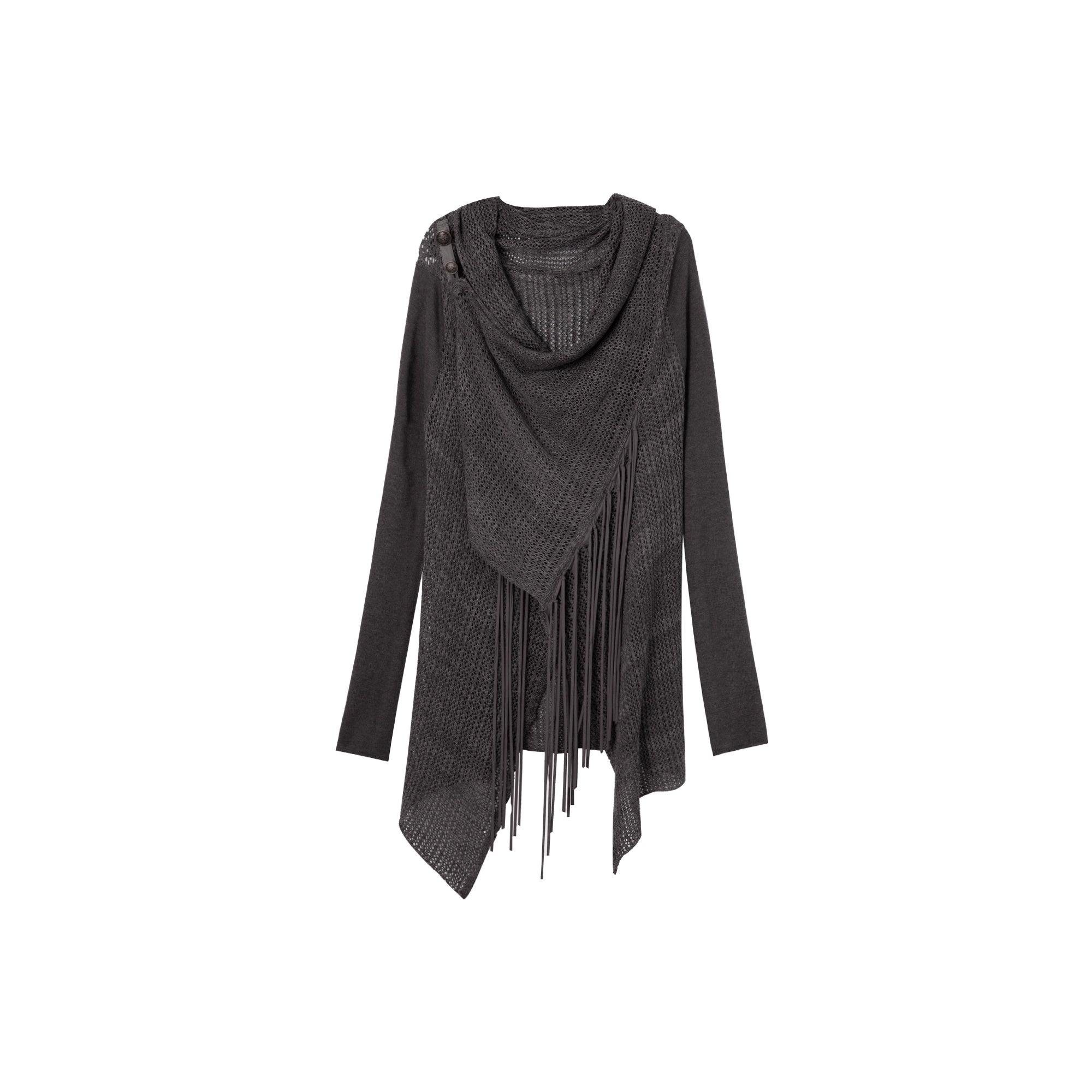 DoublePunch_Vintage_Oversized_Fringe_Knit_Women_Midlength_Longsleeve_Wool_Blend_Cardigans_MISSTT