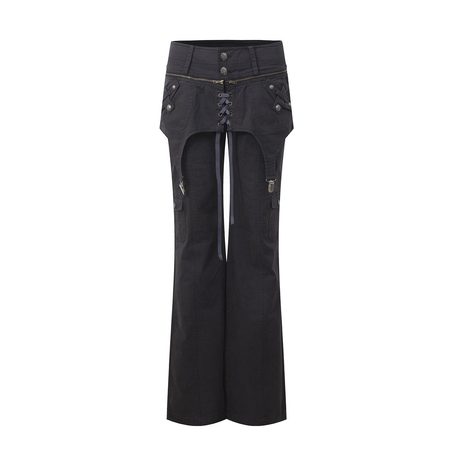 DoublePunch_Washed_Distressed_Spliced_Skirt_Panel_Women&