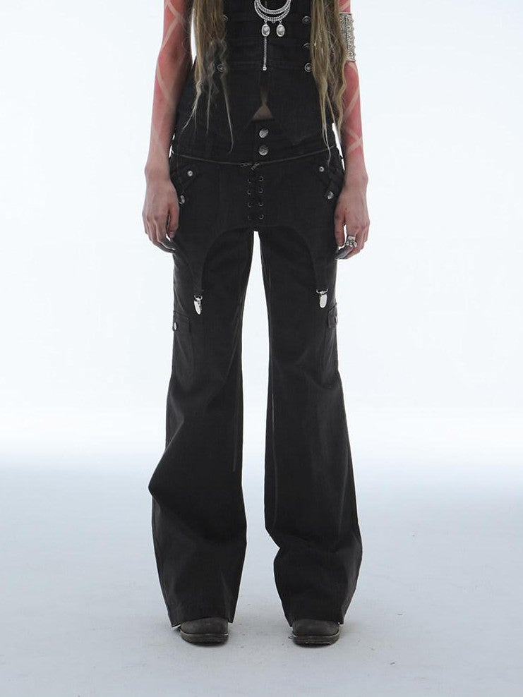 DoublePunch Washed Distressed Spliced Skirt Panel Women&