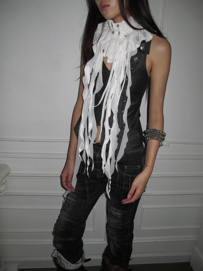 DoublePunch_need_upload Soft Lightweight Casual Polyester Lined Solid White Women Accessories