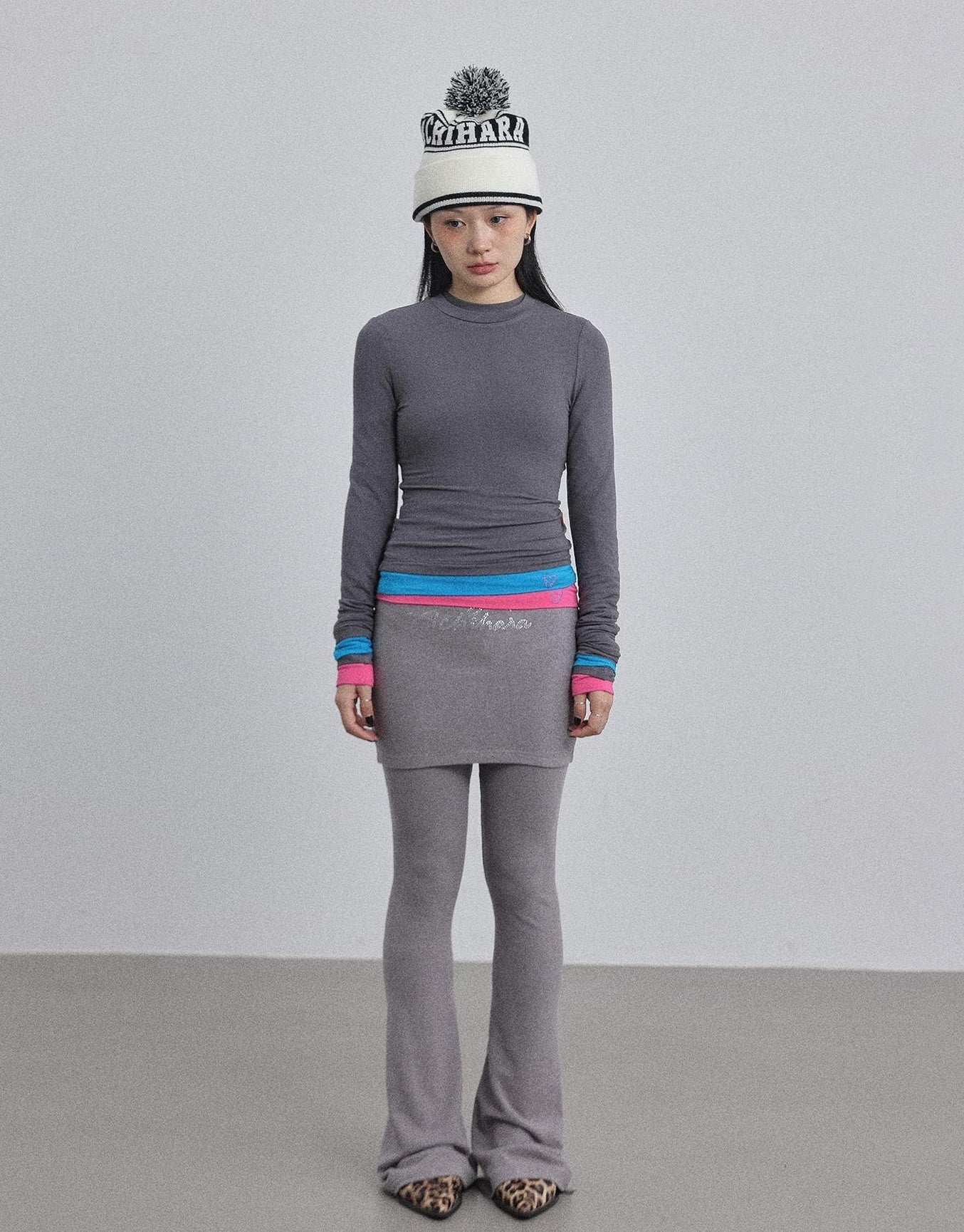 Achihara Double Hem Color Block Tee