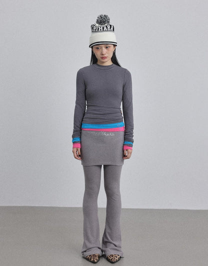 Achihara Double Hem Color Block Tee