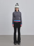 Achihara Double Hem Color Block Tee