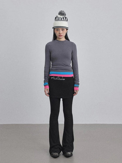 Double Hem Color Block Tee