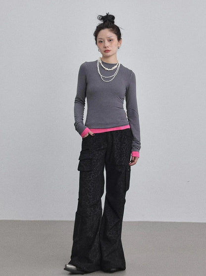 Double Hem Color Block Tee