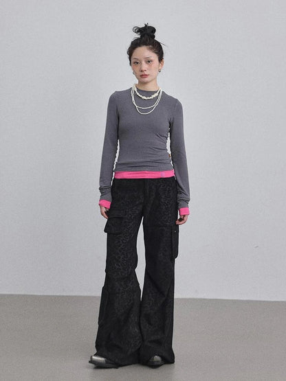 Double Hem Color Block Tee