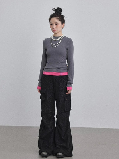Double Hem Color Block Tee