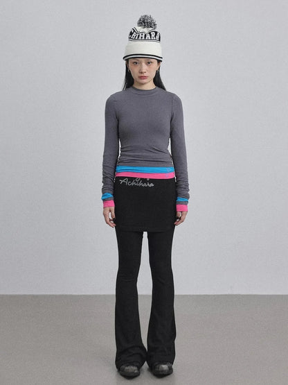Double Hem Color Block Tee