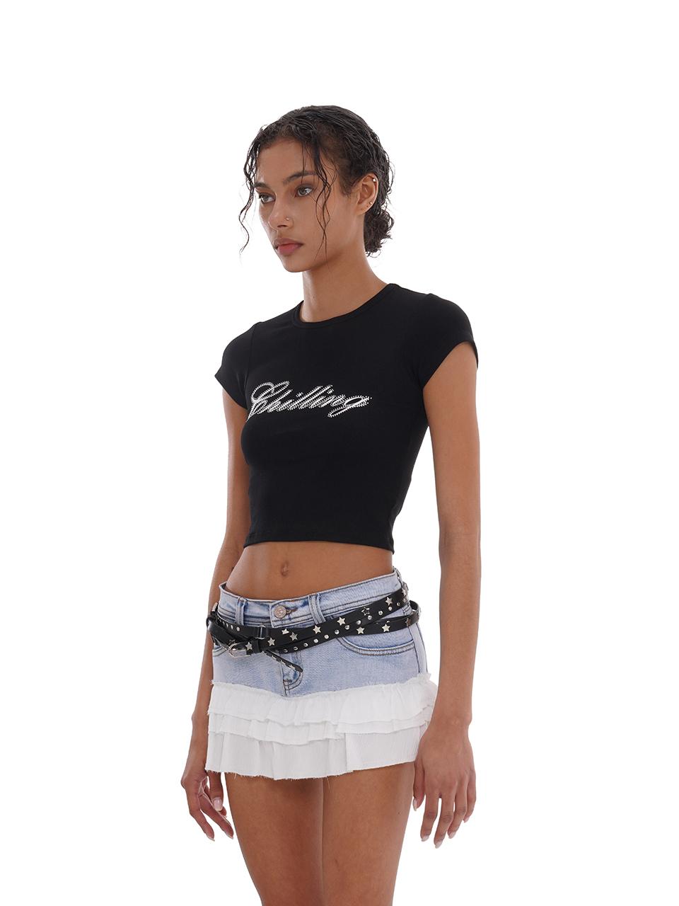 SweetChilling Double Star Rivet Thin Waist Belt For Women