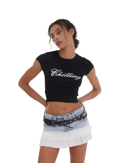 SweetChilling Double Star Rivet Thin Waist Belt For Women