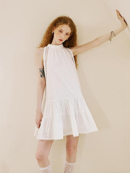 DIDDI MODA Elegant Beaded Butterfly Halter Dress