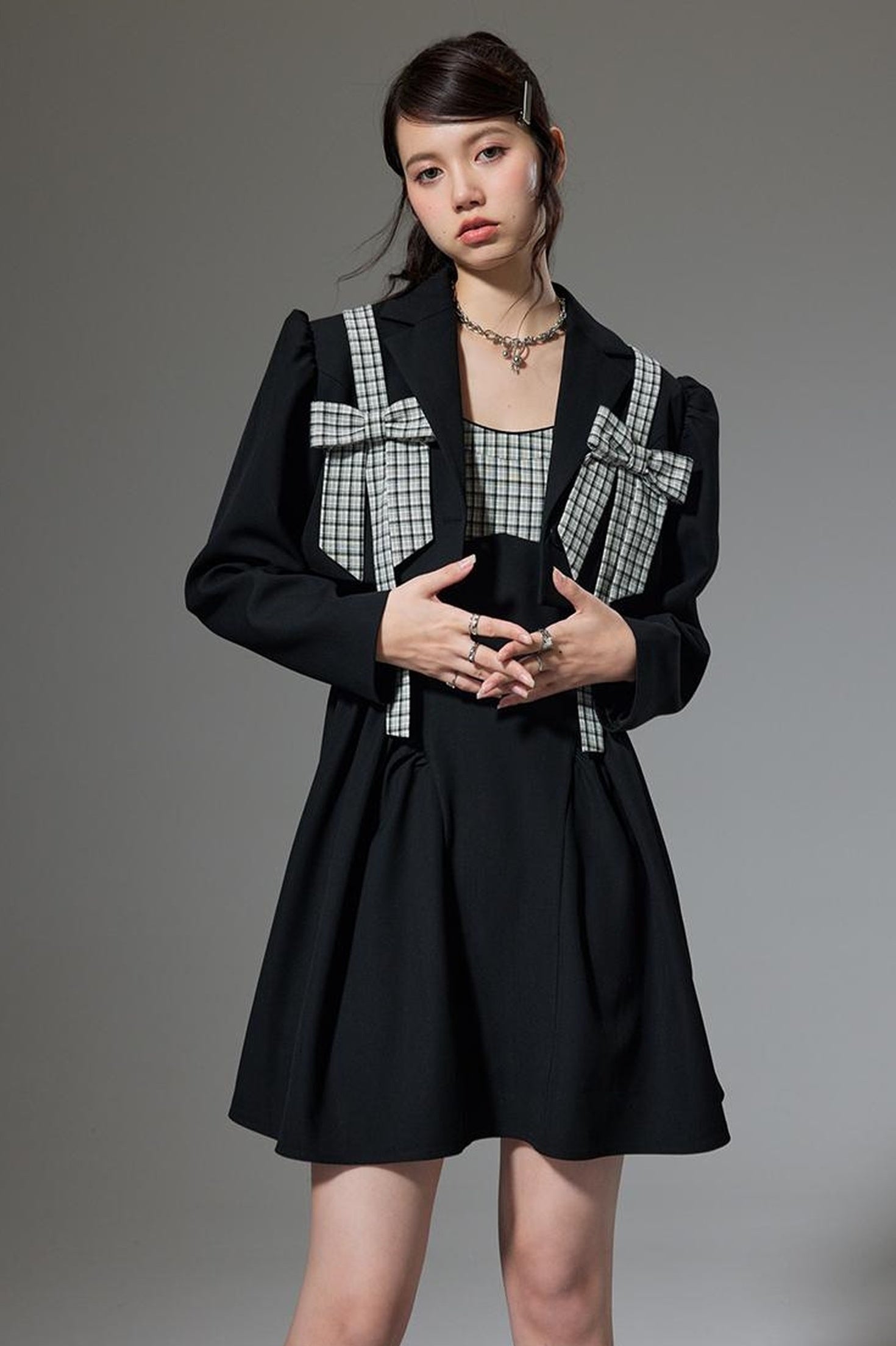 DIDDI MODA Elegant Blazer Slip Dress Set Spring Casual Chic