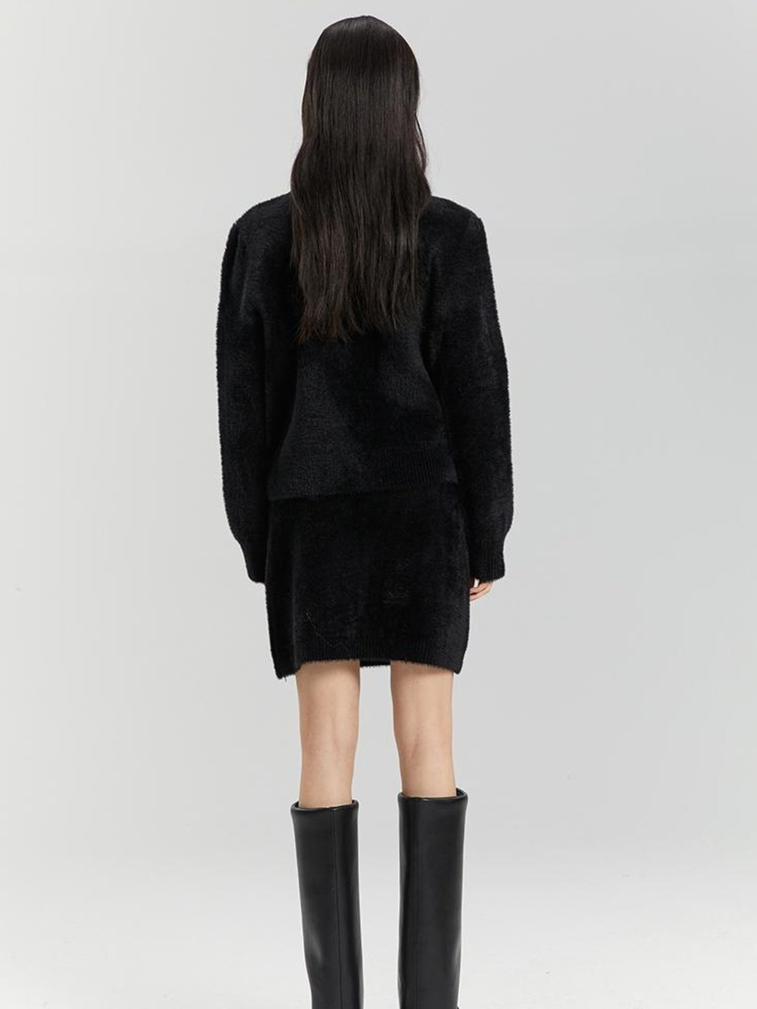 DIDDI MODA Elegant Bow Knot Winter Knit Set