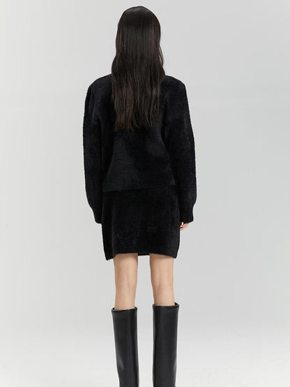 DIDDI MODA Elegant Bow Knot Winter Knit Set