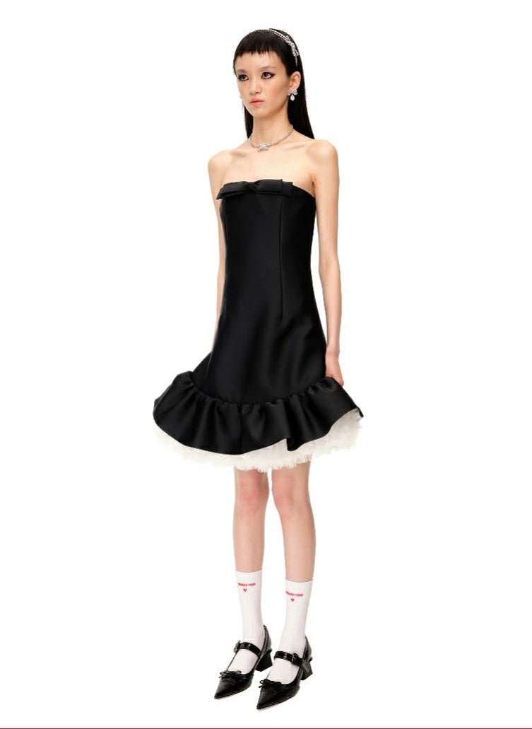 Elegant Bow Strapless Cocktail Dress