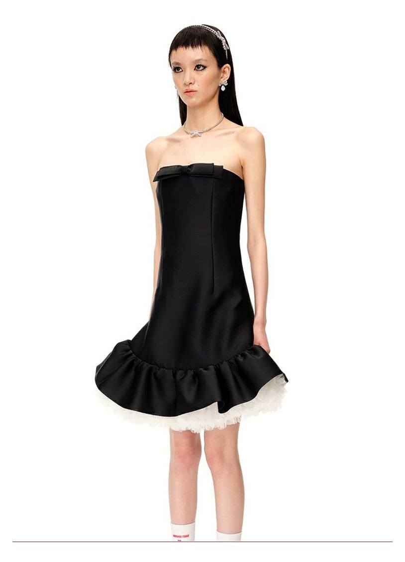 Elegant Bow Strapless Cocktail Dress